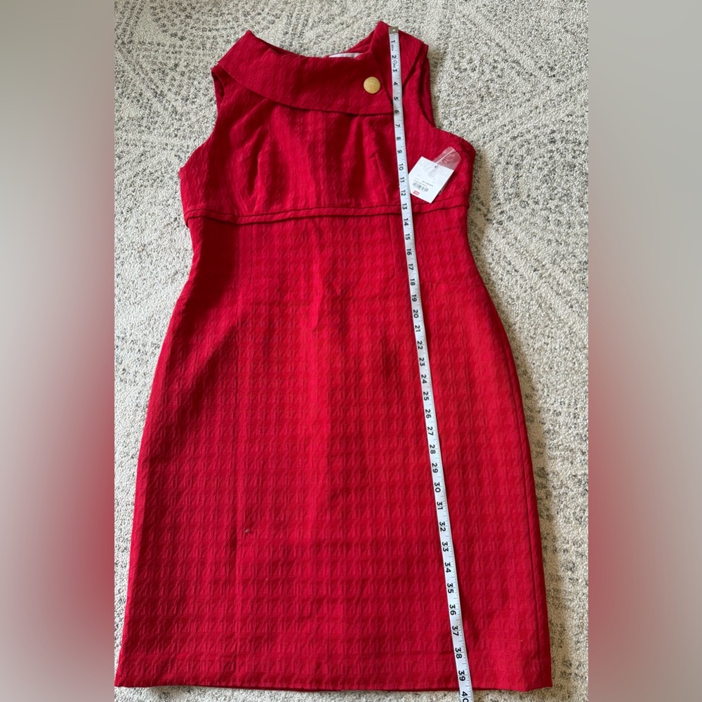NWT Liz Claiborne Cabaret Red Houndstooth Dress - Picture 8 of 11
